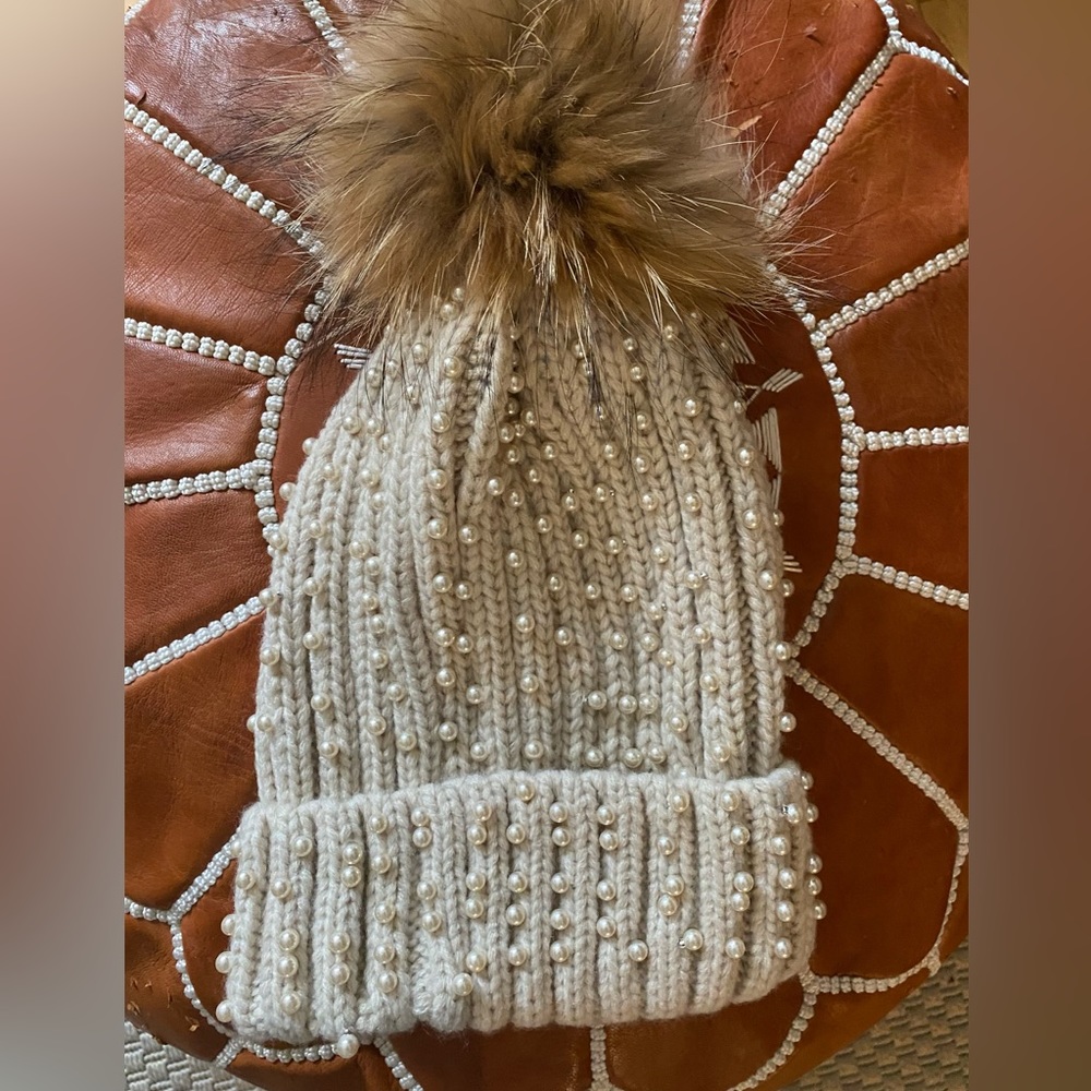 Winter Toque embellished with Pearls